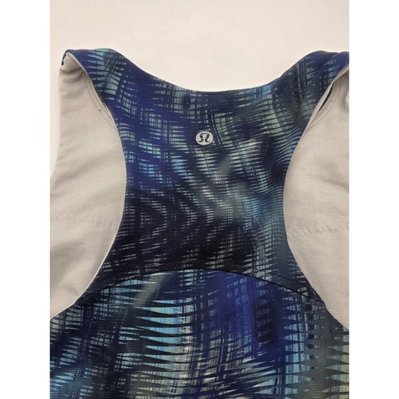 Lululemon Invigorate Tank Top Size 6 Training Flux Blue Racerback Shapeshifter - Picture 6 of 10